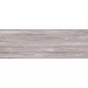 Плитка настенная Керамин Бунгало 2Д серый 90х30 см