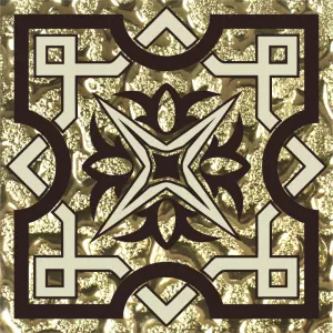 Вставка Роскошная мозаика Мозаика стеклянная Кассиопея золото 8х8 см