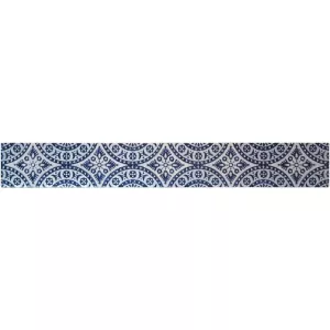 Бордюр Керами стеклянный Восточные узоры синий под аллегро 40х5,5