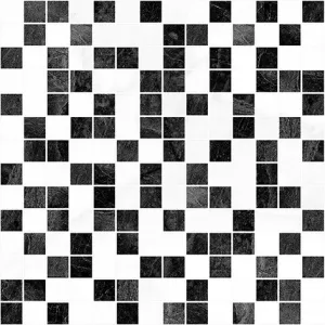 Мозаика Laparet Crystal чёрный+белый 30х30 см